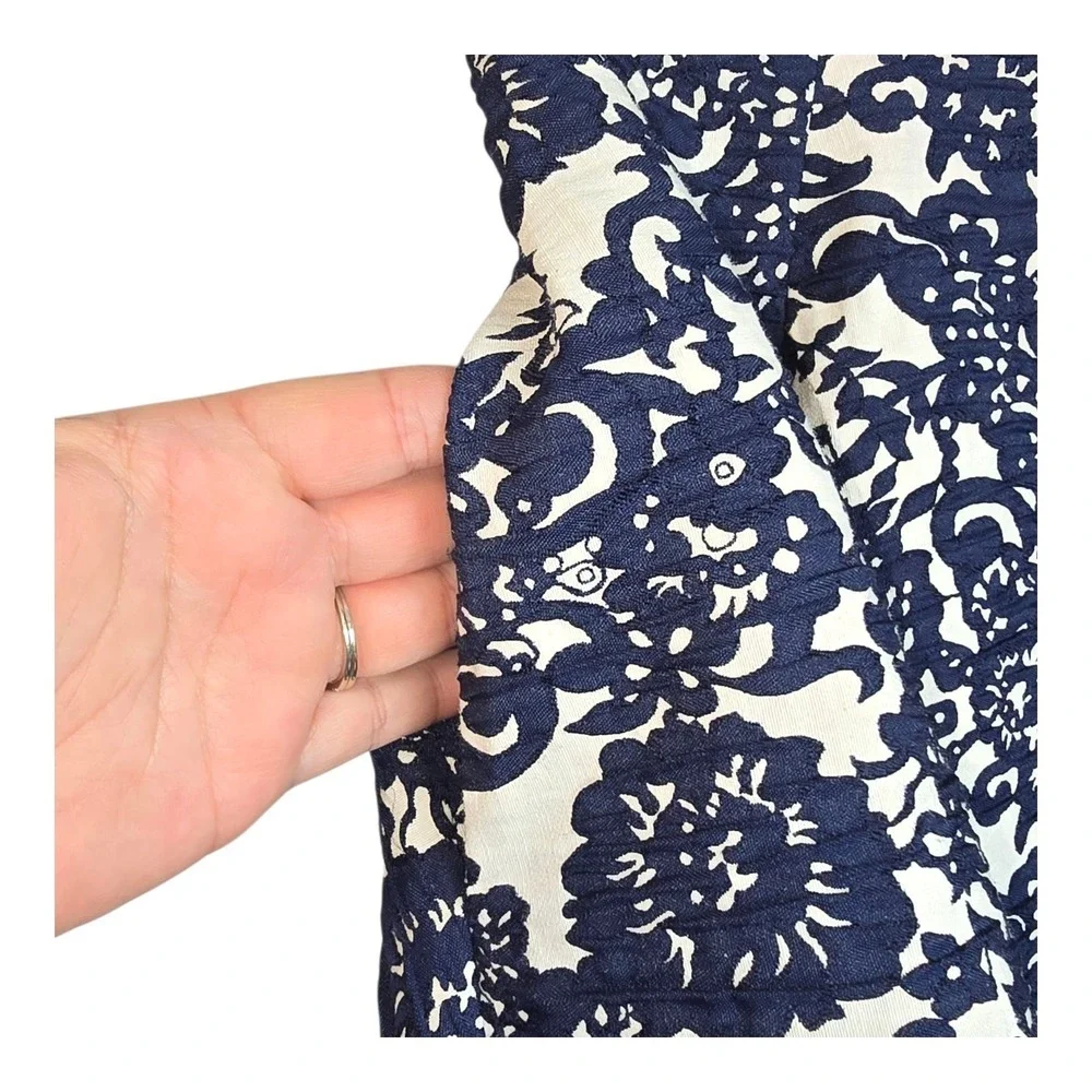 Anthropologie Sachin Babi Blue White Floral Skirt High-Low‎ Blue & White Size 4P